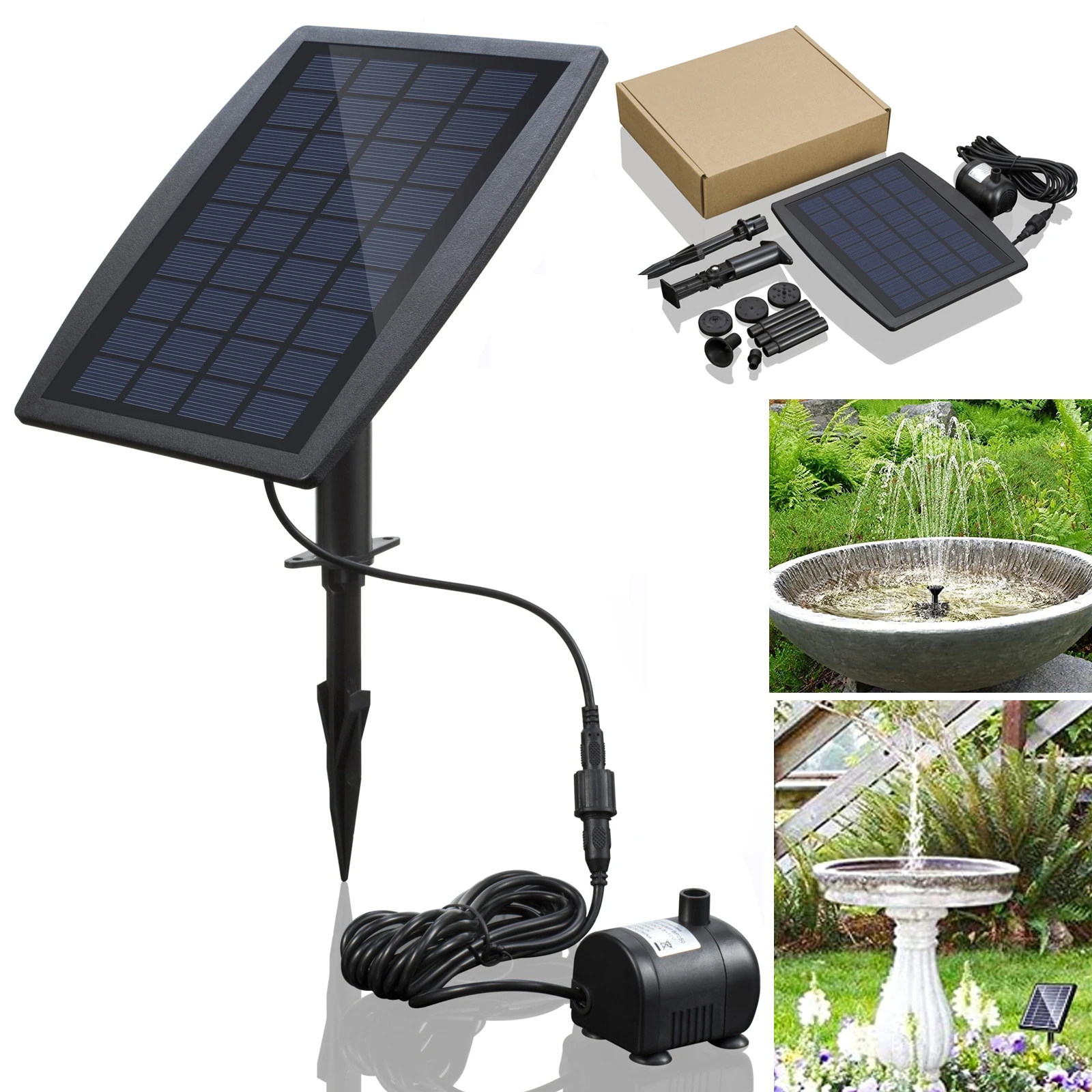 Solar Bird Bath Fountain with Solar Powered Glass Panel Pump Kit Pump Outdoor for Bird Bath Pond Garden Pool Fish Tank Aquariu
Solar Bird Bath Fountain with Solar Powered Glass Panel Pump Kit Pump Outdoor for Bird Bath Pond Garden Pool Fish Tank Aquariu