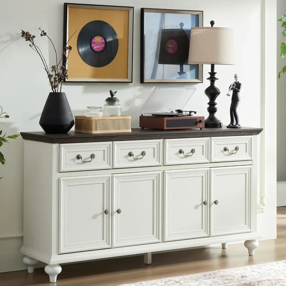 Sideboard Buffet Cabinet with Storage - 62" Large Buffet Cabinet with 4 Drawers & 4 Doors, Modern Farmhouse Coffee Bar Buffet T
Sideboard Buffet Cabinet with Storage - 62" Large Buffet Cabinet with 4 Drawers & 4 Doors, Modern Farmhouse Coffee Bar Buffet T