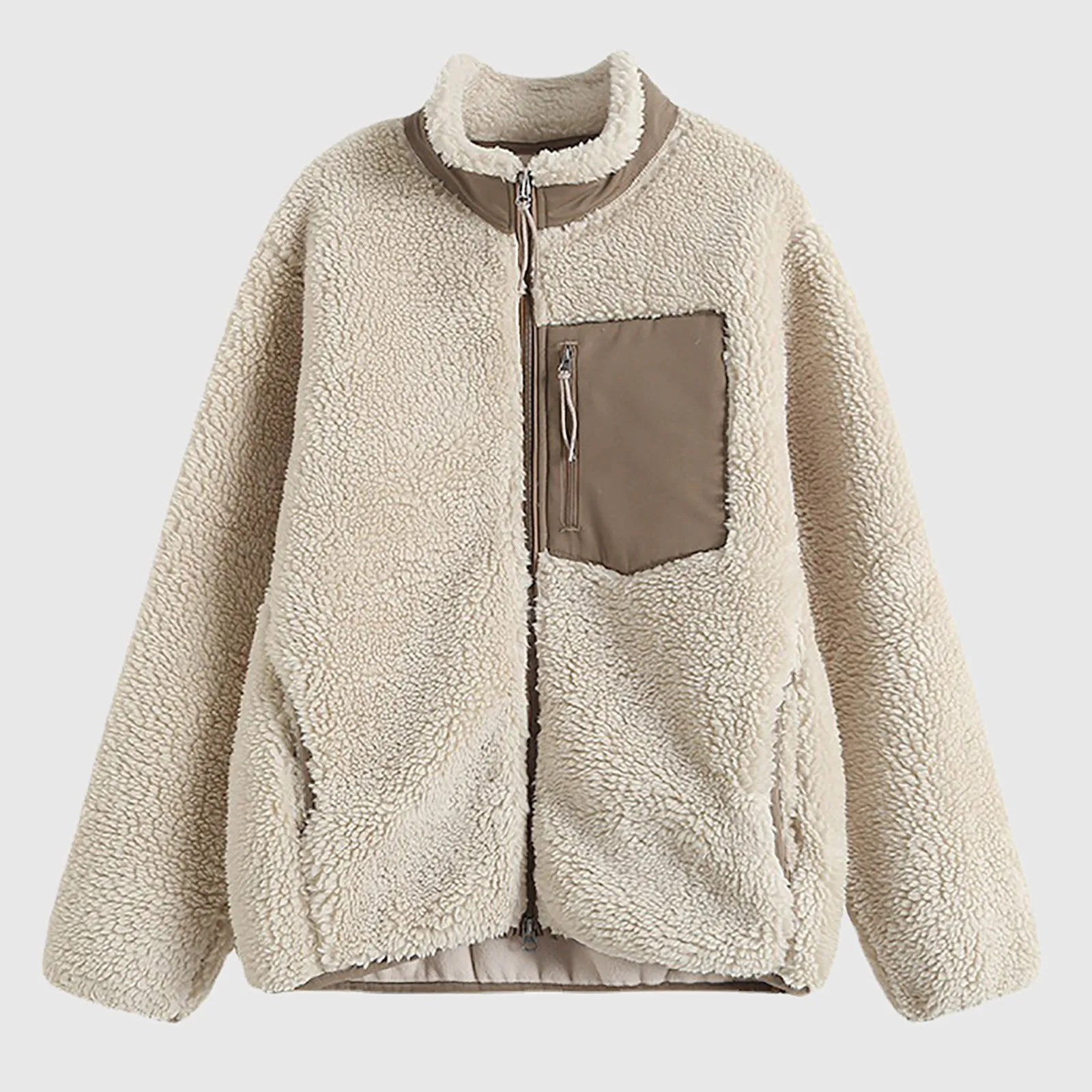 2024 Autumn Winter Warm Flannel Coats Solid Color Plush Pocket Design Jacket Stand Collar Fluffy Outwear Coats
2024 Autumn Winter Warm Flannel Coats Solid Color Plush Pocket Design Jacket Stand Collar Fluffy Outwear Coats