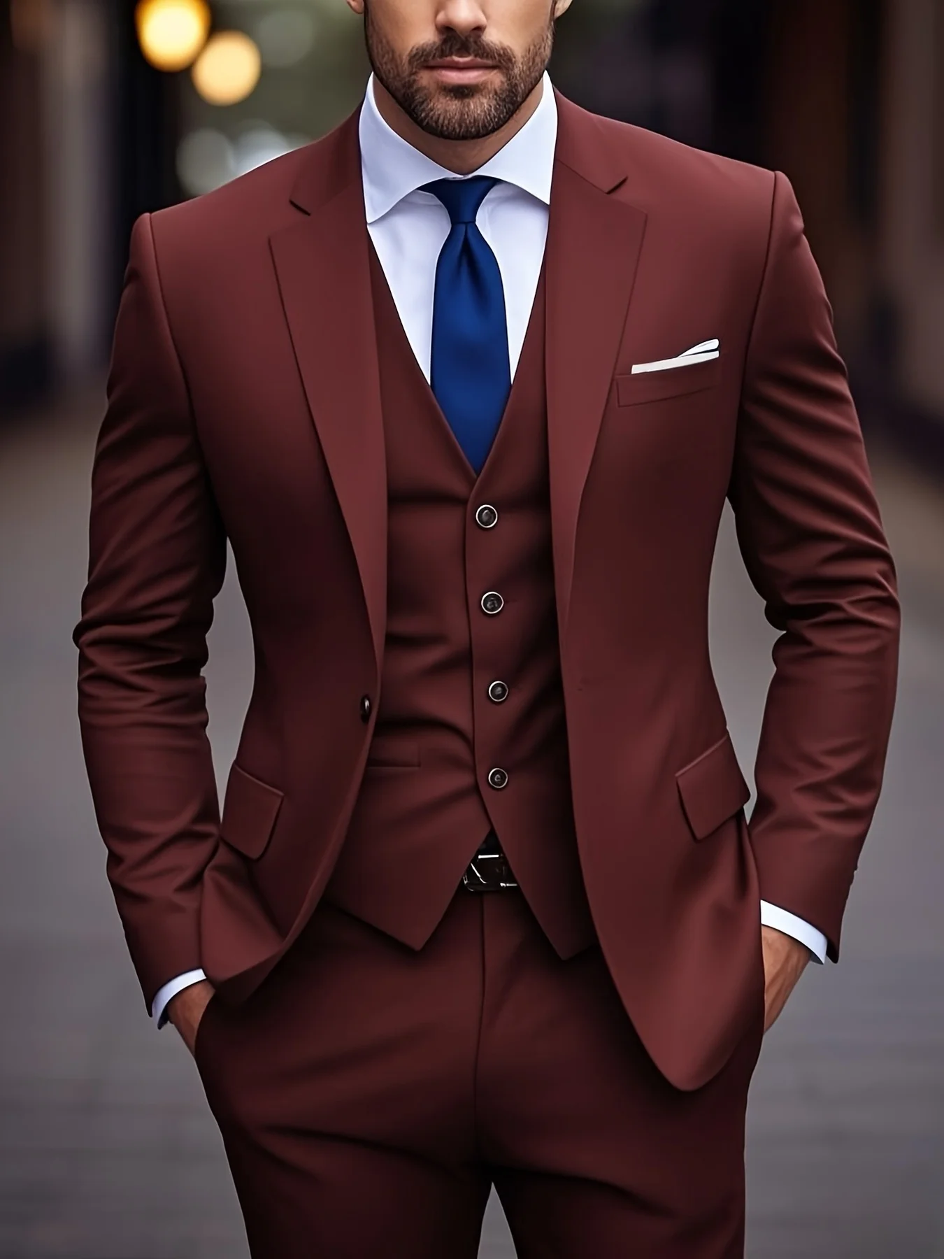 Men's Solid Color Gala Suit Set 3-Piece Single Breasted Slim Fit Blazer Vest Pants Elegant Office Party Wedding
Men's Solid Color Gala Suit Set 3-Piece Single Breasted Slim Fit Blazer Vest Pants Elegant Office Party Wedding