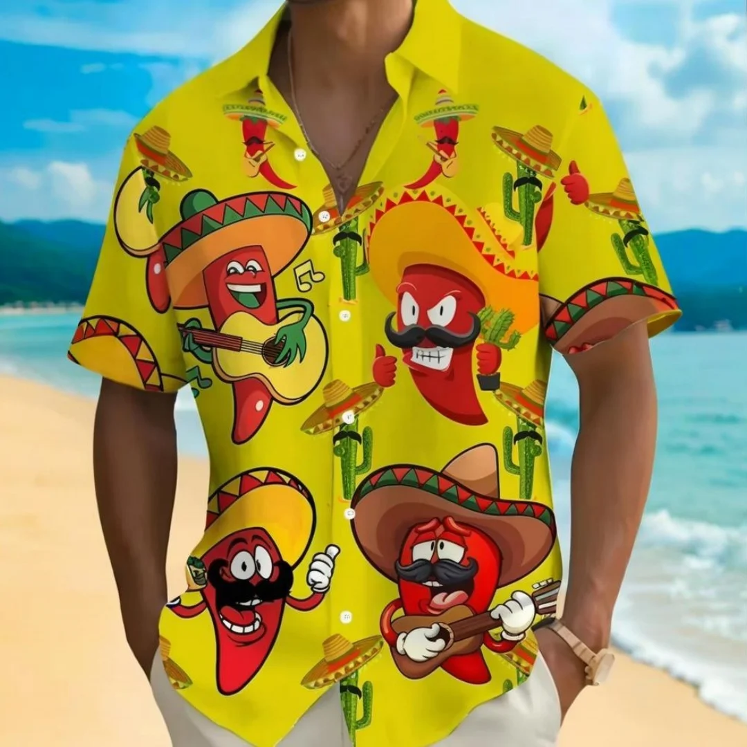 Outdoor Summer Men's Lapel Shirt Beach Style Casual 3D Printed Pattern Large OverSize Loose Men's Clothing Shirt Breathable
Outdoor Summer Men's Lapel Shirt Beach Style Casual 3D Printed Pattern Large OverSize Loose Men's Clothing Shirt Breathable