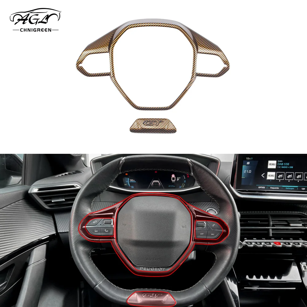 ABS Golden Carbon Fiber Color Steering Wheel Frame Trim Cover for Peugeot 208 2020-2025
ABS Golden Carbon Fiber Color Steering Wheel Frame Trim Cover for Peugeot 208 2020-2025