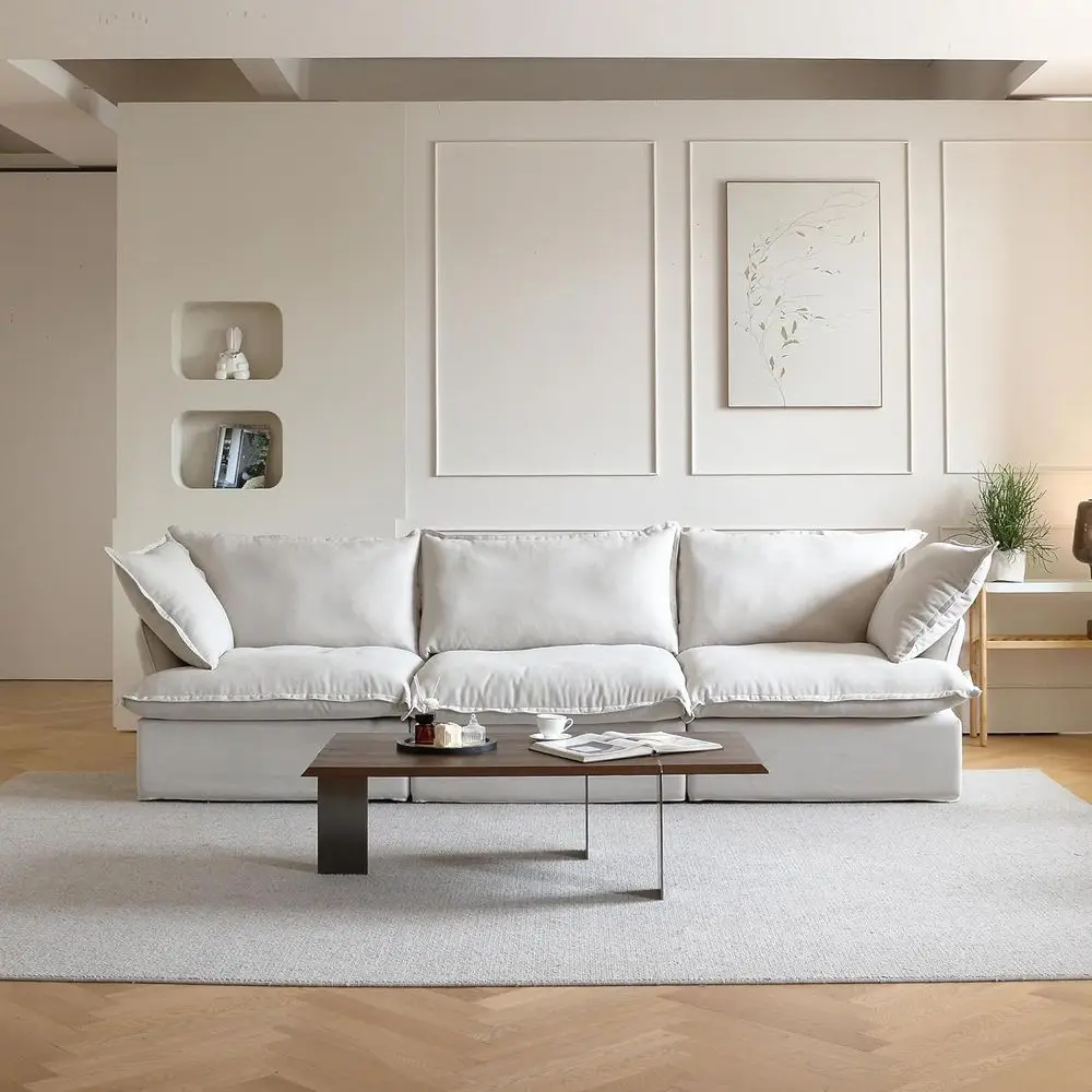 Convertible 3-Seat Sectional Sofa with Removable Covers, Beige
Convertible 3-Seat Sectional Sofa with Removable Covers, Beige