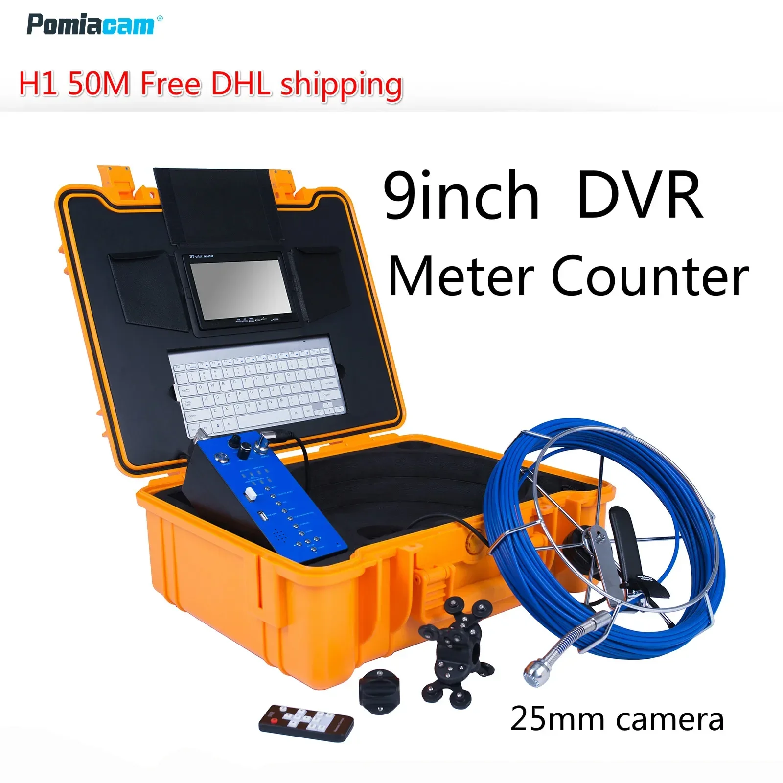 DHL Shipping 50M H1 Borescope 9inch Pipeline InspectionVideo Record Industrial system Drain Sewer Pipeline Endoscope Camera 23mm
DHL Shipping 50M H1 Borescope 9inch Pipeline InspectionVideo Record Industrial system Drain Sewer Pipeline Endoscope Camera 23mm