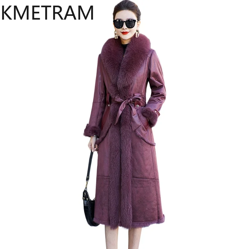Real Rabbit Fur Coat Women Luxury Fox Fur Collar Long Coats High Quality Winter Slim Fit Womans Clothing Fourrures Femmes 2025
Real Rabbit Fur Coat Women Luxury Fox Fur Collar Long Coats High Quality Winter Slim Fit Womans Clothing Fourrures Femmes 2025