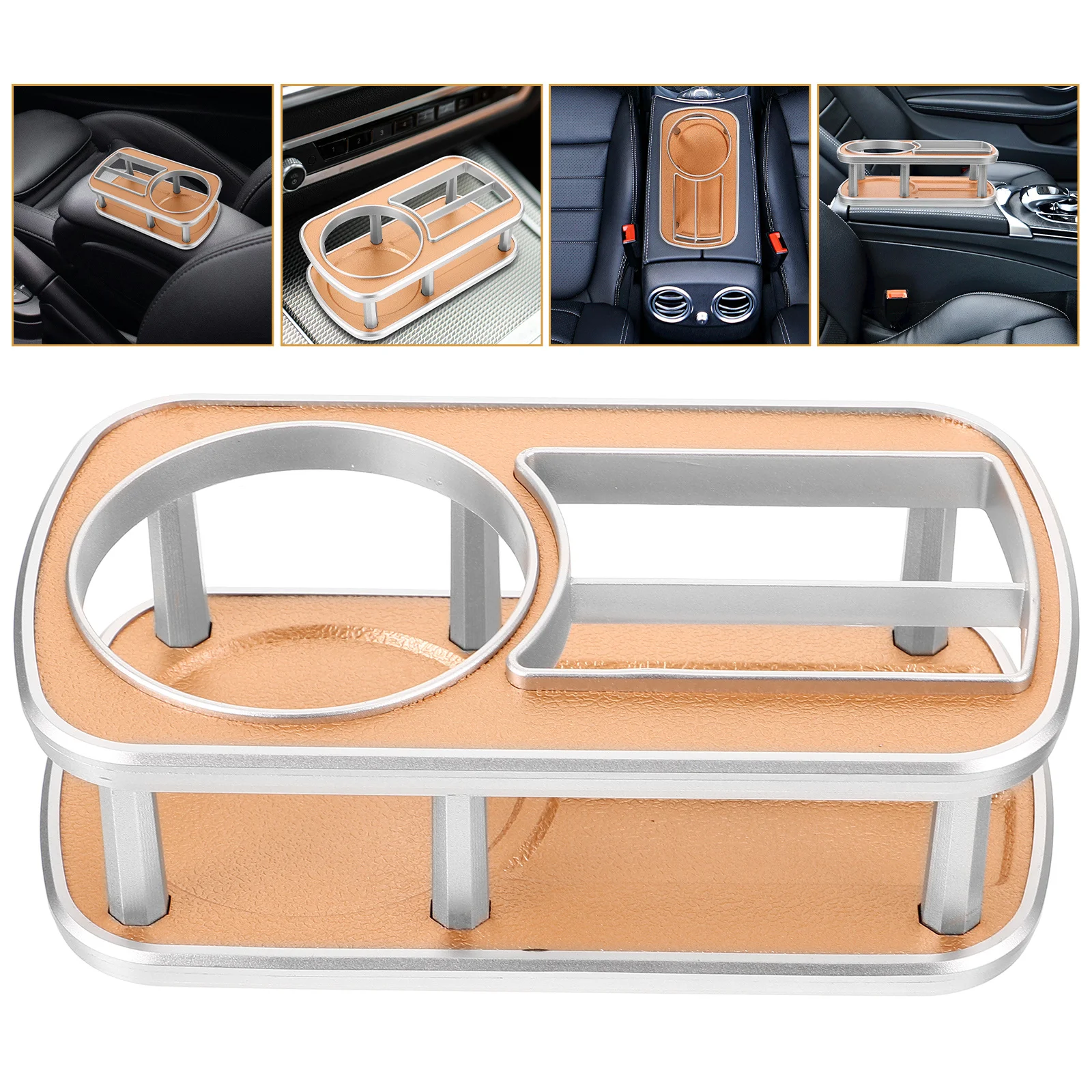 Gold Car Cup Holder for Drinks and Phone Multifunctional Vehicle Interior Accessory Universal Fit Cupholder for Auto Water
Gold Car Cup Holder for Drinks and Phone Multifunctional Vehicle Interior Accessory Universal Fit Cupholder for Auto Water