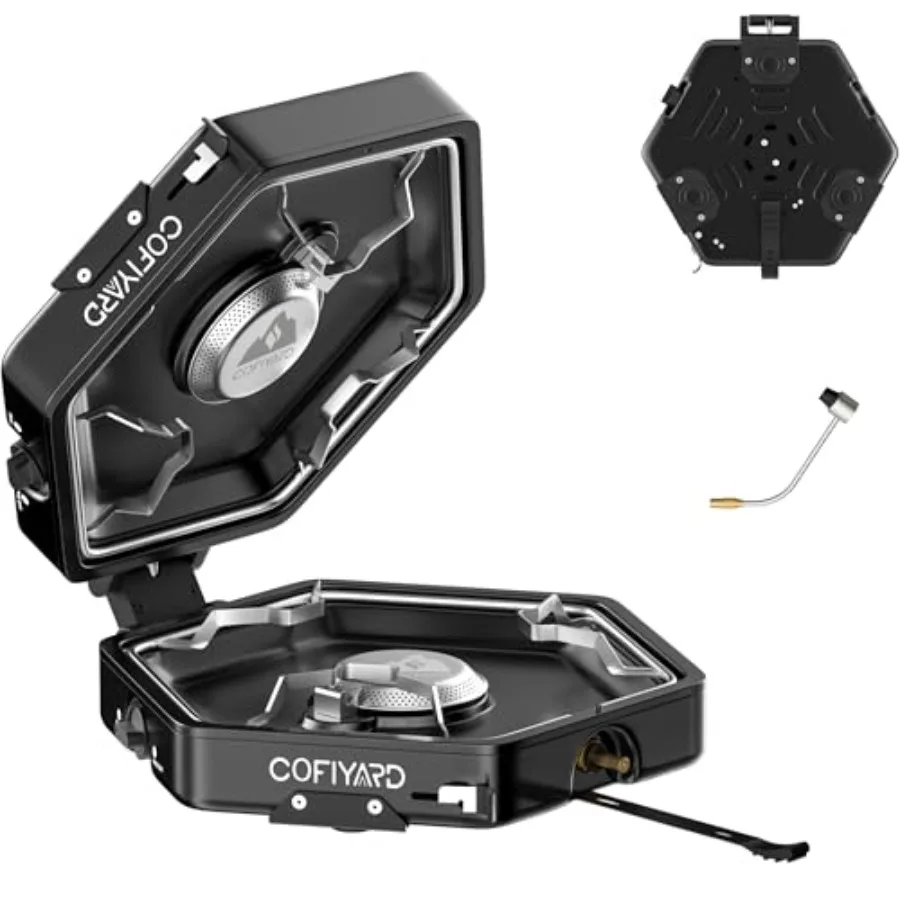 Propane 2 Burner Camping Stove with Carrying Bag Portable Folding Gas Stove for Camping Backpacking Outdoor Cooking Black 17000
Propane 2 Burner Camping Stove with Carrying Bag Portable Folding Gas Stove for Camping Backpacking Outdoor Cooking Black 17000