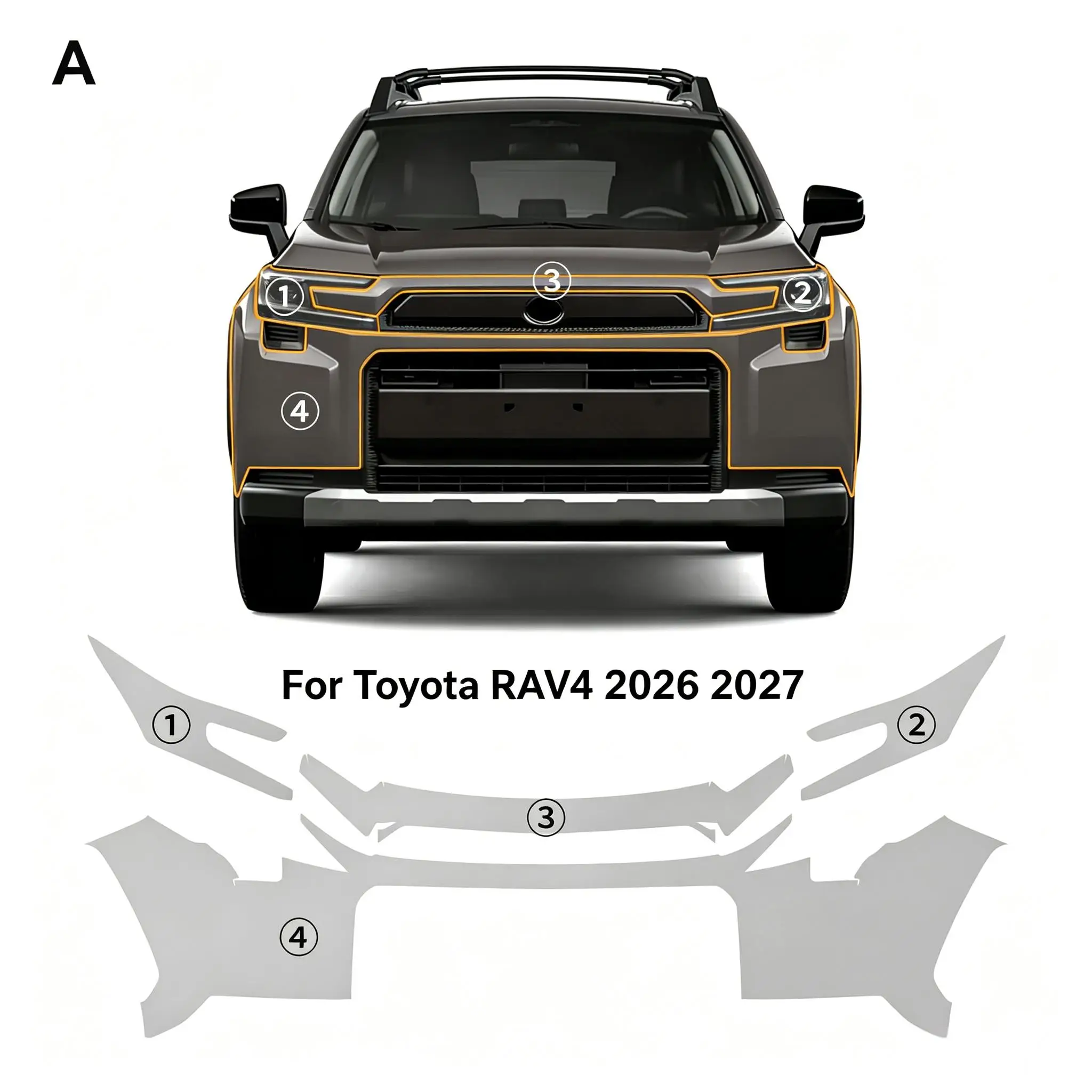For Toyota RAV4 2026 2027 TPU Paint Protection Film Self-Healing Clear Bra Pre-cut PPF Kit Car Body Anti-Scratch Resistant
For Toyota RAV4 2026 2027 TPU Paint Protection Film Self-Healing Clear Bra Pre-cut PPF Kit Car Body Anti-Scratch Resistant
