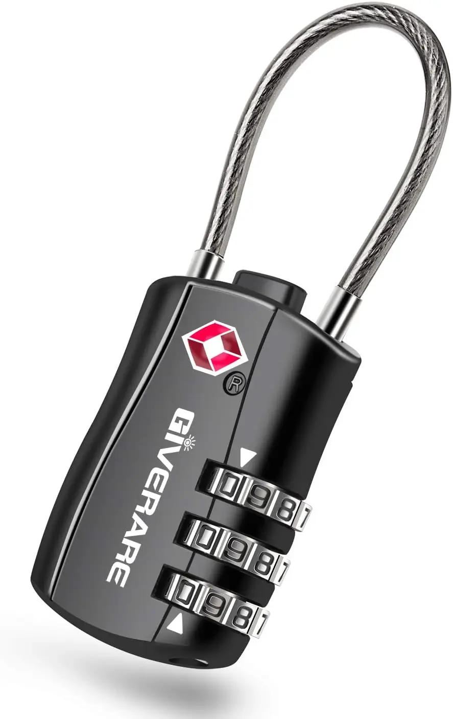 TSA Approved Combination Luggage Locks, Re-settable Keyless Padlocks for Travel, Gym, Backpack - Black
TSA Approved Combination Luggage Locks, Re-settable Keyless Padlocks for Travel, Gym, Backpack - Black
