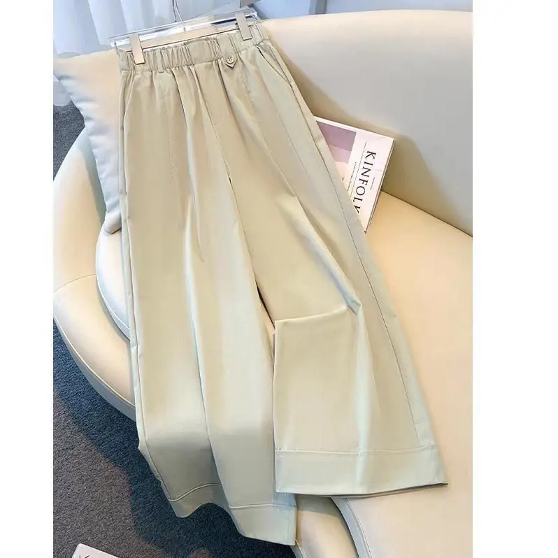 2026 New Leisure High Waist Trousers Female Summer Fashion Wide-leg Pants Women's Thin Relaxed Nine-point Straight Pants Ladies
2026 New Leisure High Waist Trousers Female Summer Fashion Wide-leg Pants Women's Thin Relaxed Nine-point Straight Pants Ladies