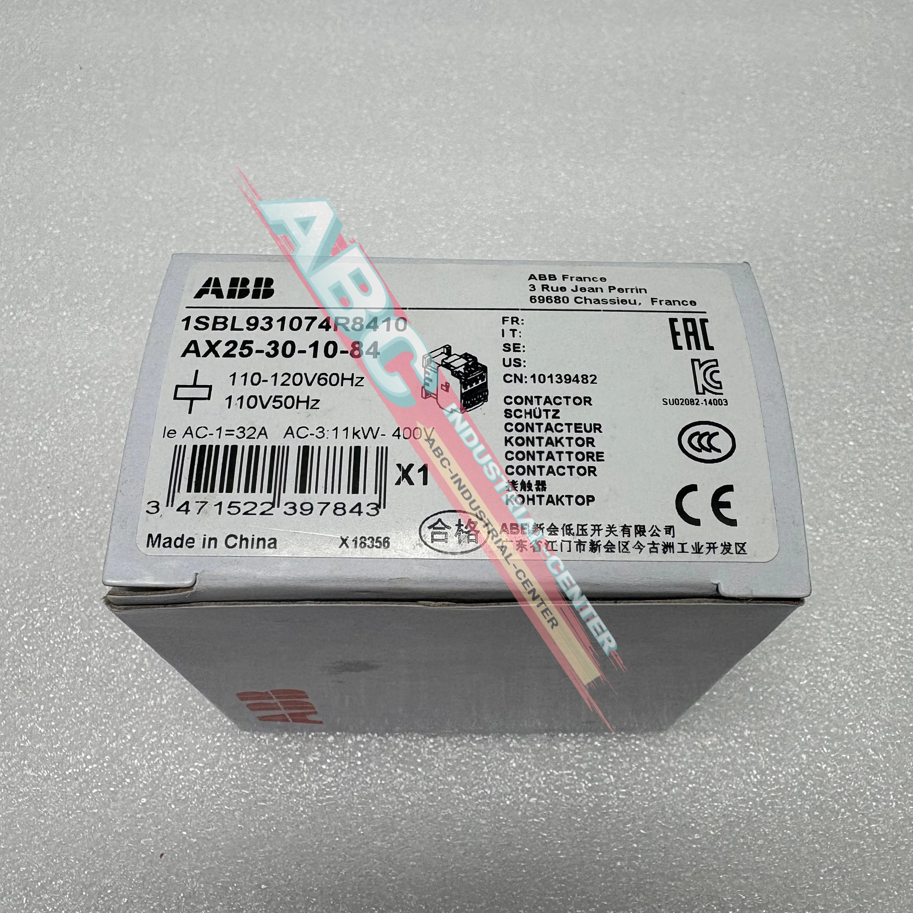 Новый оригинальный электрический контактор переменного тока AX25-30-10 AC110V
Новый оригинальный электрический контактор переменного тока AX25-30-10 AC110V