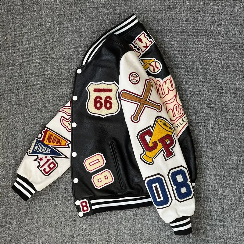 Imported first-layer calfskin leather leather jacket for men and women with the same embroidered multi-standard leather jacket
Imported first-layer calfskin leather leather jacket for men and women with the same embroidered multi-standard leather jacket