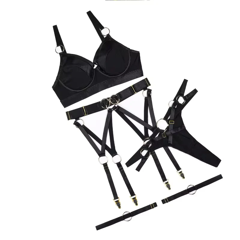 Bikini Fashion Heavy Craft Strap Cross Women's Underwear Push-Up with Underwire Four-Piece Set
Bikini Fashion Heavy Craft Strap Cross Women's Underwear Push-Up with Underwire Four-Piece Set