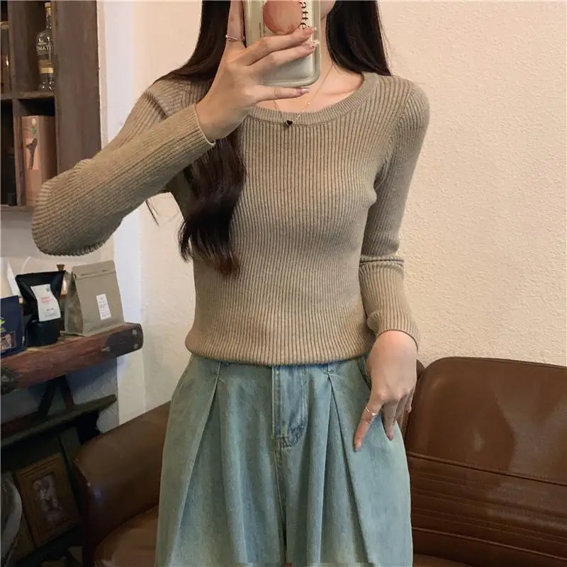 Autumn New Round Neck Long-sleeved Sweater Tops Autumn and Winter Versatile Slim Sweater Women's Bottoming Shirt
Autumn New Round Neck Long-sleeved Sweater Tops Autumn and Winter Versatile Slim Sweater Women's Bottoming Shirt