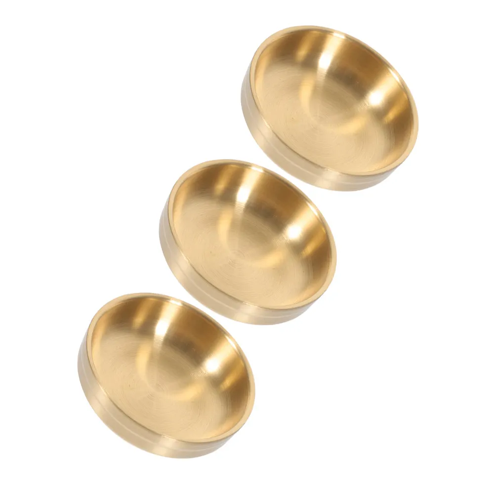 3Pcs Stainless Steel Dipping Dish Set Korean Style Golden Sauce Bowl 9Cm Round Condiment Tray for Sushi Ramen Dips Spices
3Pcs Stainless Steel Dipping Dish Set Korean Style Golden Sauce Bowl 9Cm Round Condiment Tray for Sushi Ramen Dips Spices