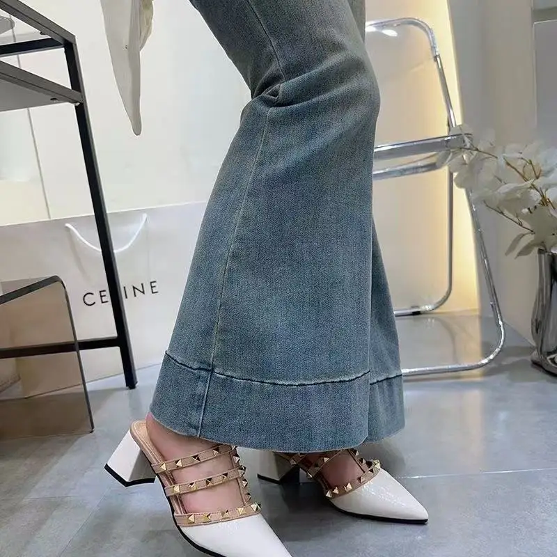 Fashionable Rivet Half Slip Women's Sandals Summer Outdoor Wear Spring Summer Korean Style Slip-On Low Cut Rubber Sole
Fashionable Rivet Half Slip Women's Sandals Summer Outdoor Wear Spring Summer Korean Style Slip-On Low Cut Rubber Sole