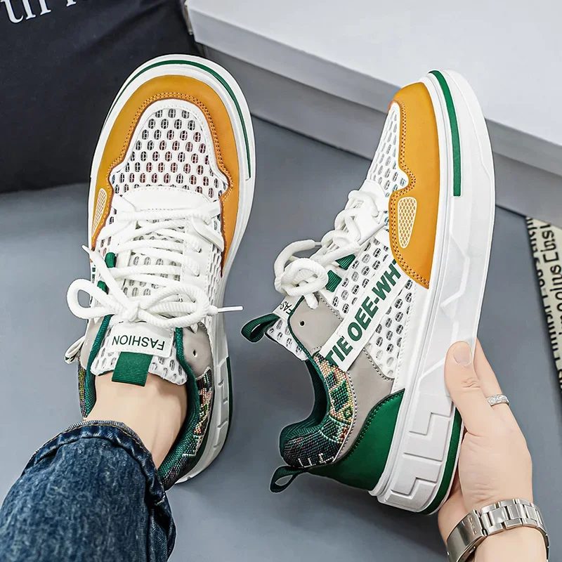 Summer Skateboard Shoes Men Platform Sneakers Mesh Breathable Casual Sneakers Man Trainers Outdoor Non-slip Men's Sports Shoes
Summer Skateboard Shoes Men Platform Sneakers Mesh Breathable Casual Sneakers Man Trainers Outdoor Non-slip Men's Sports Shoes