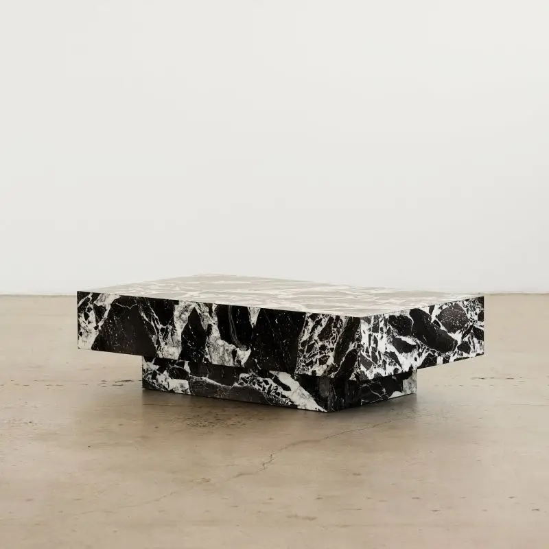 xx-Contemporary Modern Durable Eco-Friendly Lounge Area Rectangular Marble Coffee Table Black White Veins Sharp Edge Precision^
xx-Contemporary Modern Durable Eco-Friendly Lounge Area Rectangular Marble Coffee Table Black White Veins Sharp Edge Precision^