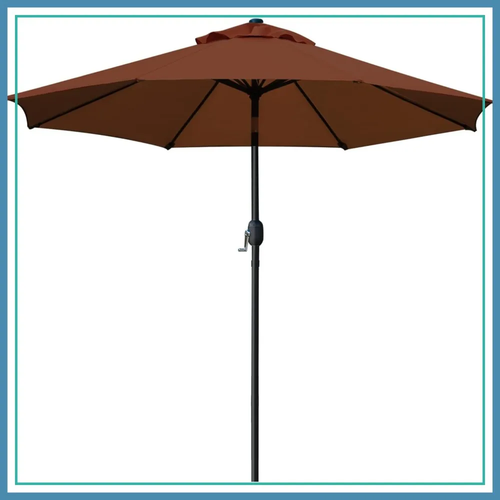 9' Patio Umbrella Outdoor Table Umbrella with 8 Sturdy Ribs, Brown
9' Patio Umbrella Outdoor Table Umbrella with 8 Sturdy Ribs, Brown
