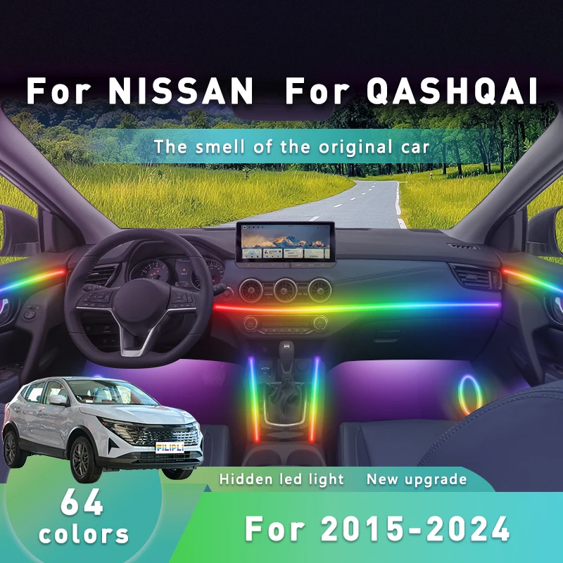FILIPLI For NISSAN QASHQAI For 2015-2024 Music Sync Dynamic Atmosphere Light Multi Color Car LED Strips With Bluetooth Control
FILIPLI For NISSAN QASHQAI For 2015-2024 Music Sync Dynamic Atmosphere Light Multi Color Car LED Strips With Bluetooth Control
