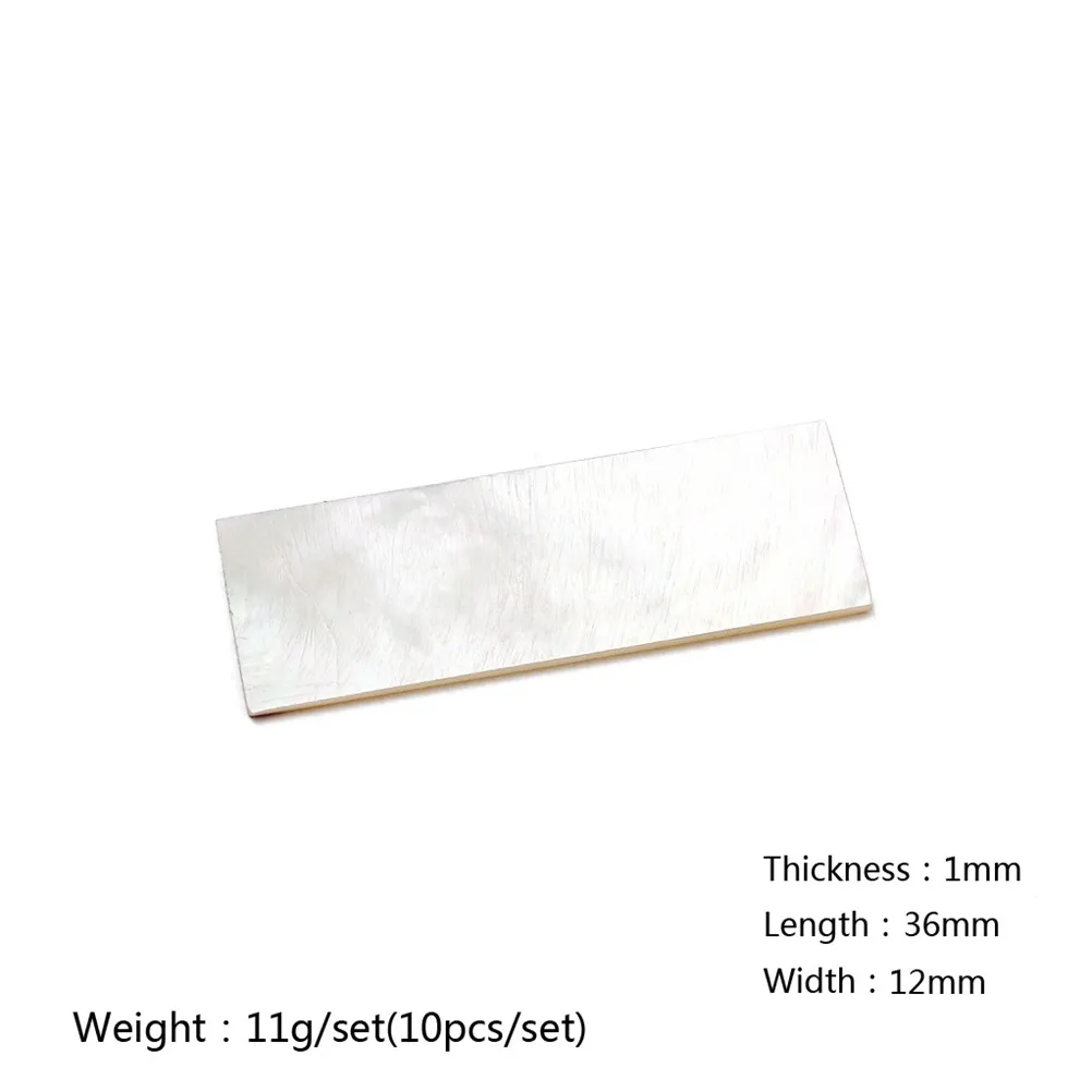 10Pcs White Sea Shell Guitar Fret Inlays DIY Markers for Fingerboard Neck Decoration Guitar Bass Parts Accessories
10Pcs White Sea Shell Guitar Fret Inlays DIY Markers for Fingerboard Neck Decoration Guitar Bass Parts Accessories