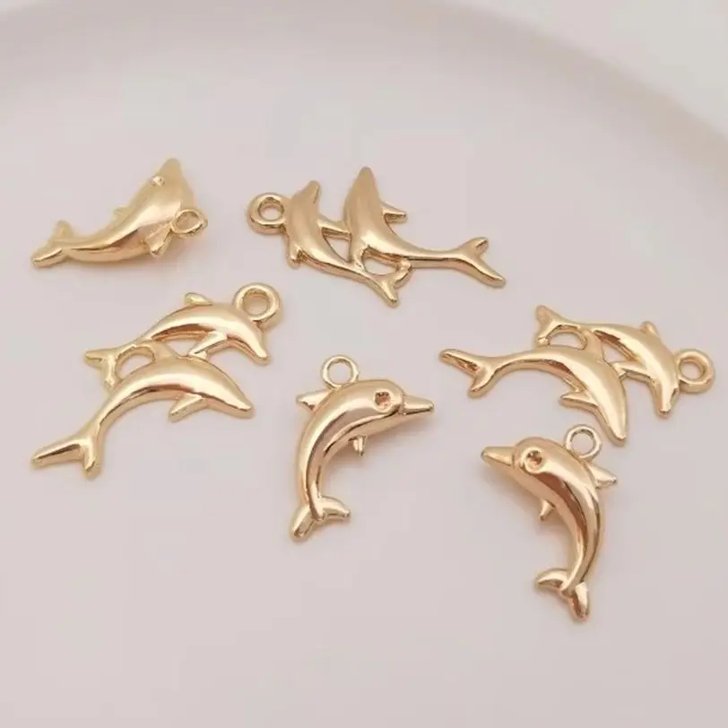 14K Real Gold Charm Dolphin Pendant Handmade DIY Bracelet Anklet Jewelry Pendant Handmade Material K068
14K Real Gold Charm Dolphin Pendant Handmade DIY Bracelet Anklet Jewelry Pendant Handmade Material K068