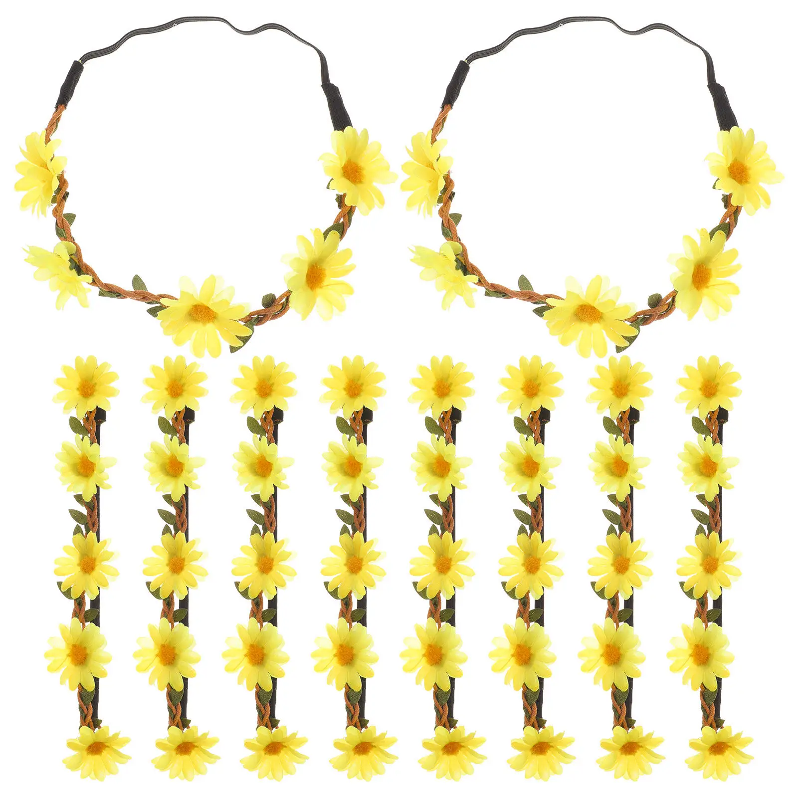 10Pcs Simulated Daisy Flower Headband Handmade 3D Floral Bridal Wreath for Wedding Party Photography Props Hair Accessories
10Pcs Simulated Daisy Flower Headband Handmade 3D Floral Bridal Wreath for Wedding Party Photography Props Hair Accessories