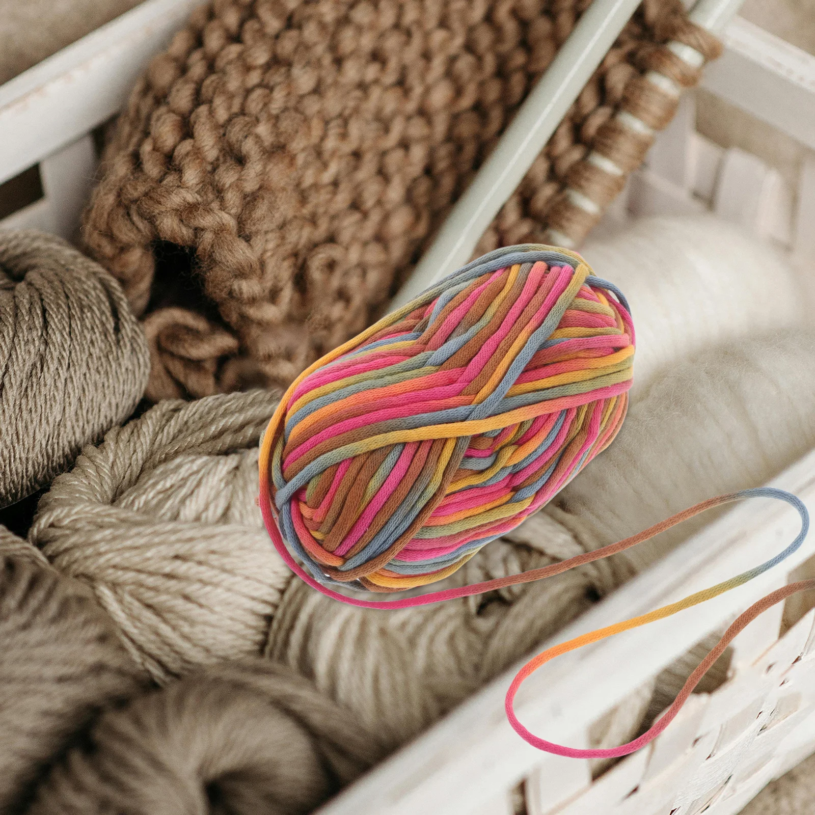 Colorful Core-Spun Cotton Yarn Rainbow Thick Handmade Yarn for Crafts Crocheting Knit Accessories Cushions Bags Warm Winter DIY
Colorful Core-Spun Cotton Yarn Rainbow Thick Handmade Yarn for Crafts Crocheting Knit Accessories Cushions Bags Warm Winter DIY