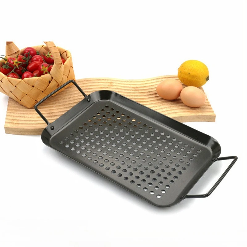 Non-stick baking tray BBQ non-stick vegetable baking tray with handle hole barbecue tray rectangular drain plate
Non-stick baking tray BBQ non-stick vegetable baking tray with handle hole barbecue tray rectangular drain plate