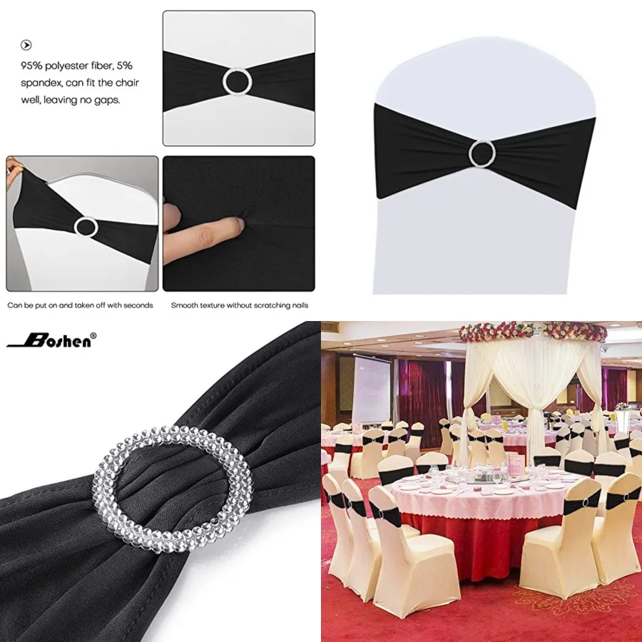 PCS Wedding Chair Decorations Stretch Chair Bows and Sashes for Party Ceremony Reception Banquet Spandex Chair Covers slipcover
PCS Wedding Chair Decorations Stretch Chair Bows and Sashes for Party Ceremony Reception Banquet Spandex Chair Covers slipcover