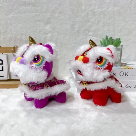 Cartoon Lion Dance Keychain Awakened Lion Year of Horse Lion Dance Pendant Chinese Style Plush Toy Doll Chinese New Year Gift
Cartoon Lion Dance Keychain Awakened Lion Year of Horse Lion Dance Pendant Chinese Style Plush Toy Doll Chinese New Year Gift