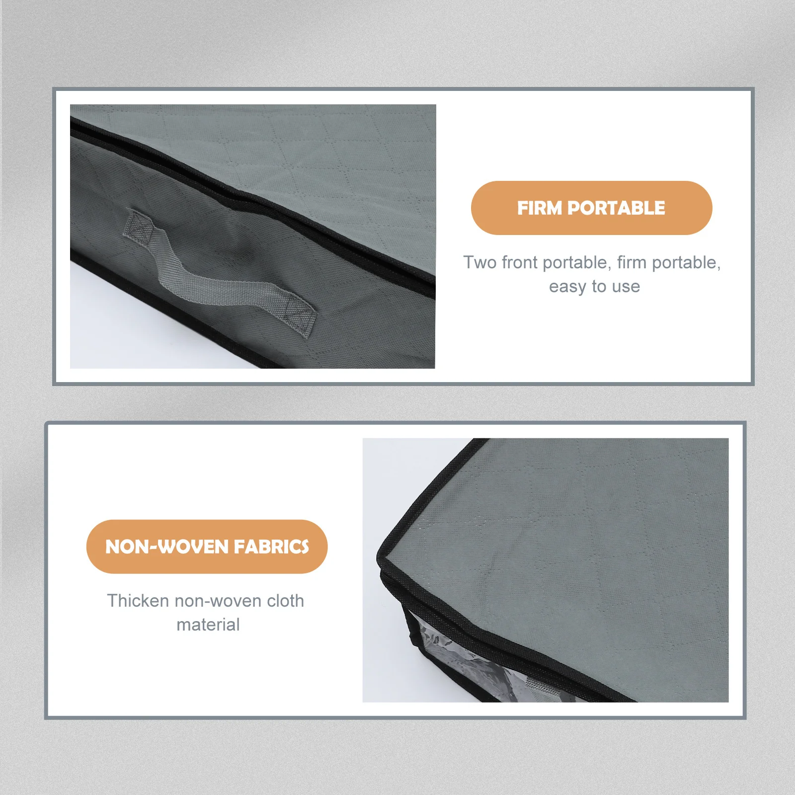 2Pcs Extra Large Non-Woven Cloth Storage Pouches for Quilts Blankets Cushions Waterproof Easy Clean Strong Zipper Side Handles
2Pcs Extra Large Non-Woven Cloth Storage Pouches for Quilts Blankets Cushions Waterproof Easy Clean Strong Zipper Side Handles