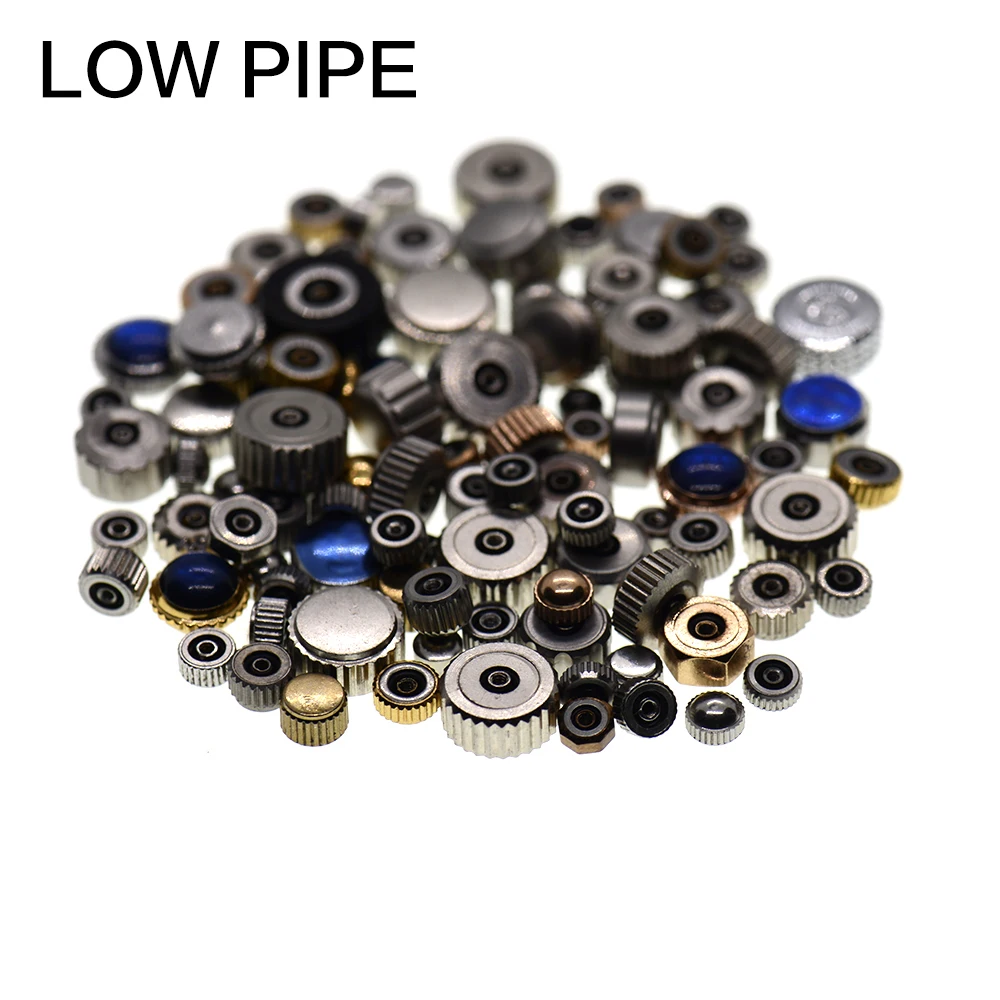 100PCS Mixed Waterproof Steel Colors For Watchmakers Watch Accessories High/Low Pipe Crown Various Sizes Diy Wahtch Accessory
100PCS Mixed Waterproof Steel Colors For Watchmakers Watch Accessories High/Low Pipe Crown Various Sizes Diy Wahtch Accessory