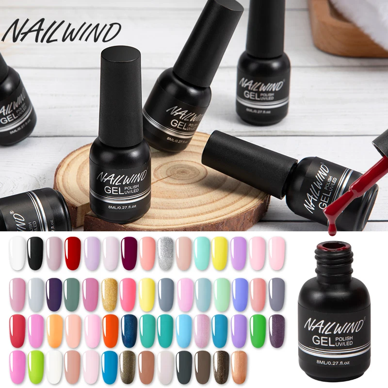 NAILWIND 8ML Gel Polish for Nail Art Gel Varnishes Semi-Permanent Hybrid UV Varnishes Base Top Coat Nail Beauty
NAILWIND 8ML Gel Polish for Nail Art Gel Varnishes Semi-Permanent Hybrid UV Varnishes Base Top Coat Nail Beauty