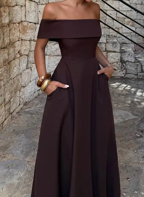 Women's Dress 2026 Spring/summer Dress Elegant Strapless Long Dress Temperament Commuting Fashion Dress
Women's Dress 2026 Spring/summer Dress Elegant Strapless Long Dress Temperament Commuting Fashion Dress