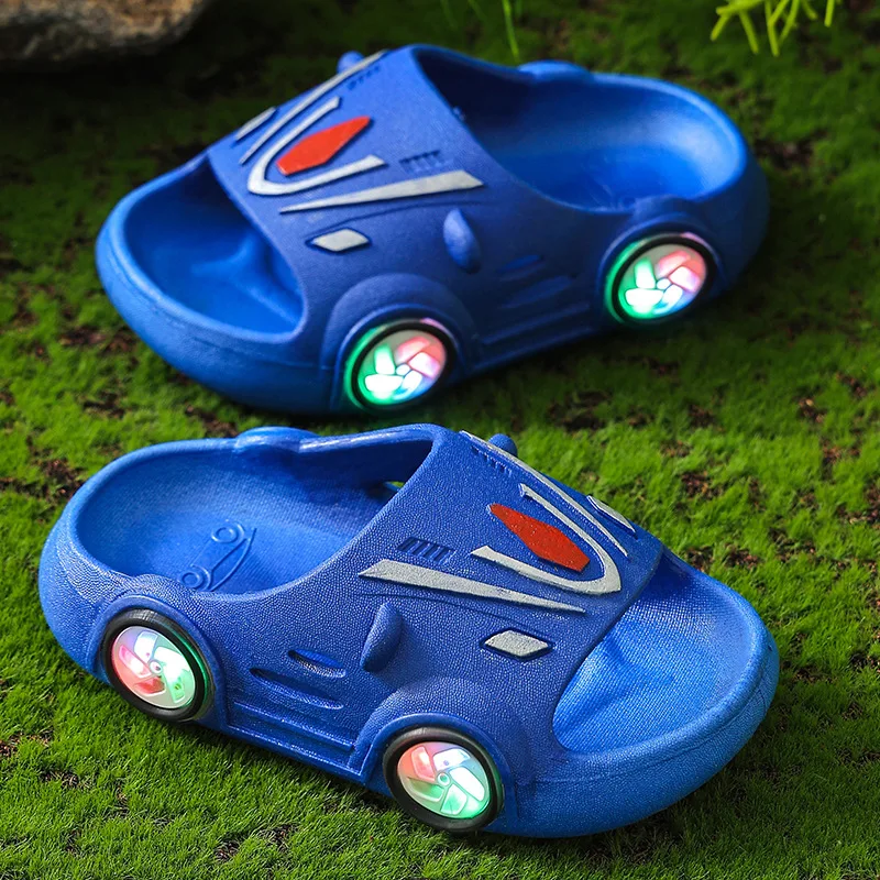 Kids Luminous Slippers Summer Indoor Cartoon Car Girls Shoes Soft Anti-slip Boy Beach Shoes Fashion Outdoor Children LED Slipper
Kids Luminous Slippers Summer Indoor Cartoon Car Girls Shoes Soft Anti-slip Boy Beach Shoes Fashion Outdoor Children LED Slipper