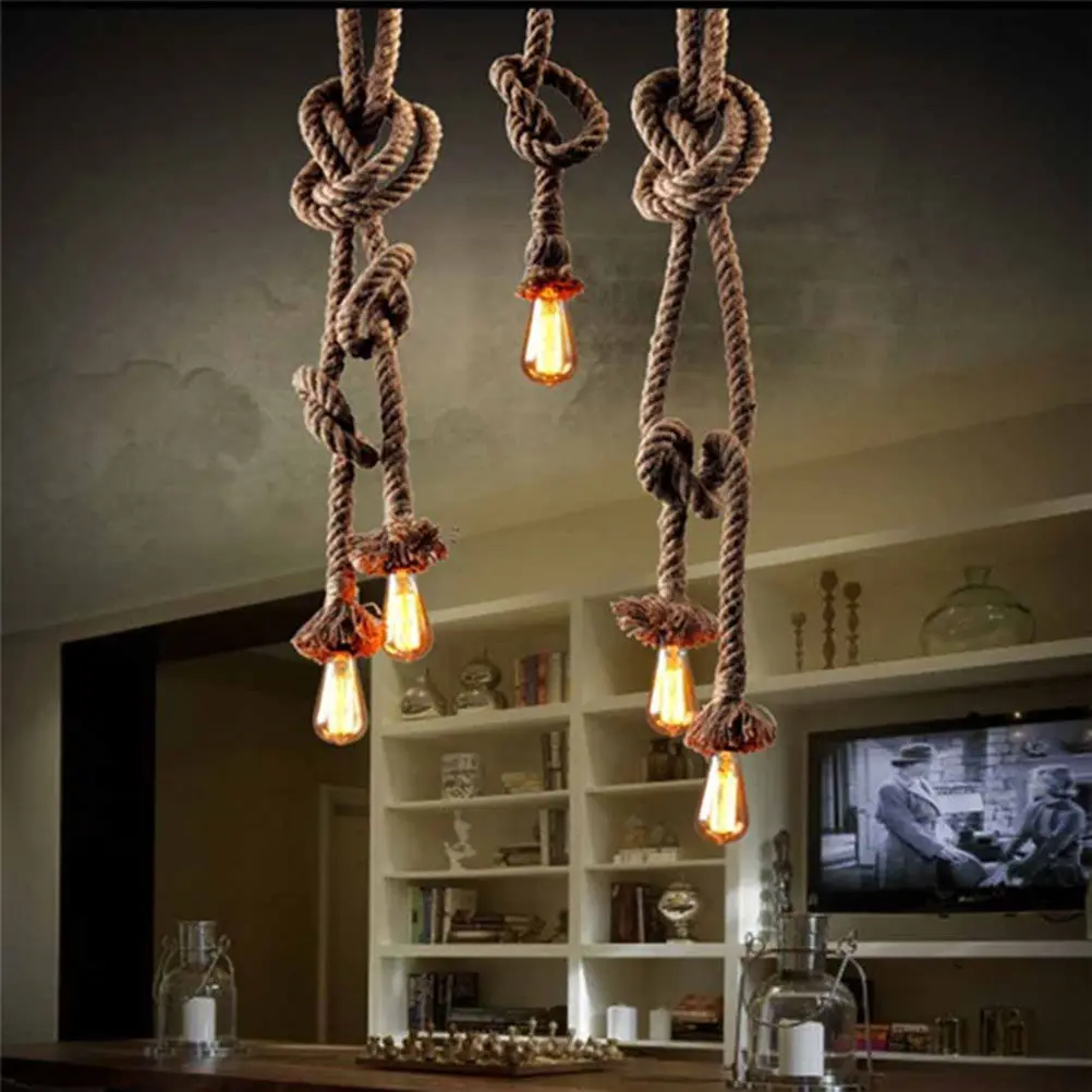 2M Double Heads Hemp Rope Pendant Lamp Rustic Hanging Light Bedroom Restaurant Cafe Bar Decorative Lighting Lamp
2M Double Heads Hemp Rope Pendant Lamp Rustic Hanging Light Bedroom Restaurant Cafe Bar Decorative Lighting Lamp