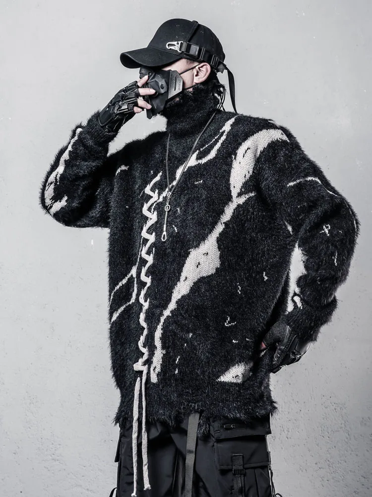 Niche Dark Contrast Color Design Sweater Autumn and Winter Men's Fried Street Loose Turtleneck
Niche Dark Contrast Color Design Sweater Autumn and Winter Men's Fried Street Loose Turtleneck