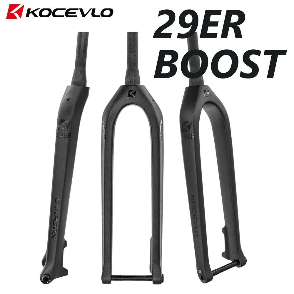 KOCEVLO 29 Inch Carbon Fiber Mountain Bike Front Fork, 28.6mm Tapered Steerer, Boost 15×110mm Thru Axle
KOCEVLO 29 Inch Carbon Fiber Mountain Bike Front Fork, 28.6mm Tapered Steerer, Boost 15×110mm Thru Axle