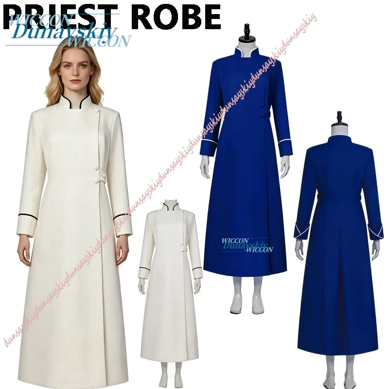 Medieval Priest Robe Cosplay Costume Solid Color Stand Collar Long Sleeve Gown Roman Orthodox Tabard Men's Renaissance Cape Coat
Medieval Priest Robe Cosplay Costume Solid Color Stand Collar Long Sleeve Gown Roman Orthodox Tabard Men's Renaissance Cape Coat