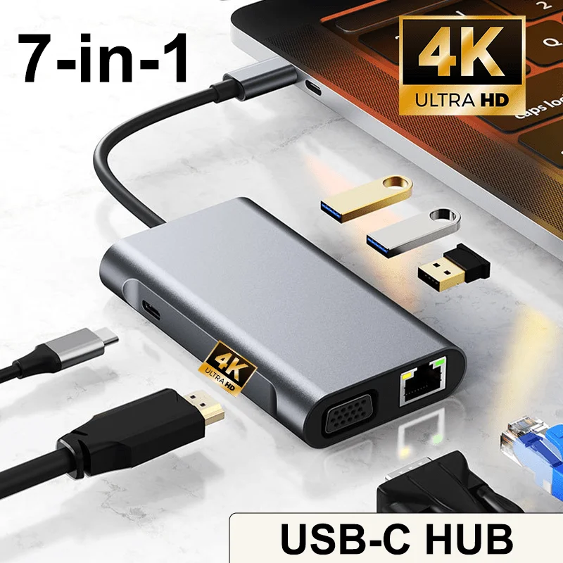 Usb C HUB Type C to HDMI-compatible 4K 30Hz USB 3.0 HUB Adapter Dock PD USB C Splitter for MacBook Pro Air Samsung S26 25 24 23
Usb C HUB Type C to HDMI-compatible 4K 30Hz USB 3.0 HUB Adapter Dock PD USB C Splitter for MacBook Pro Air Samsung S26 25 24 23