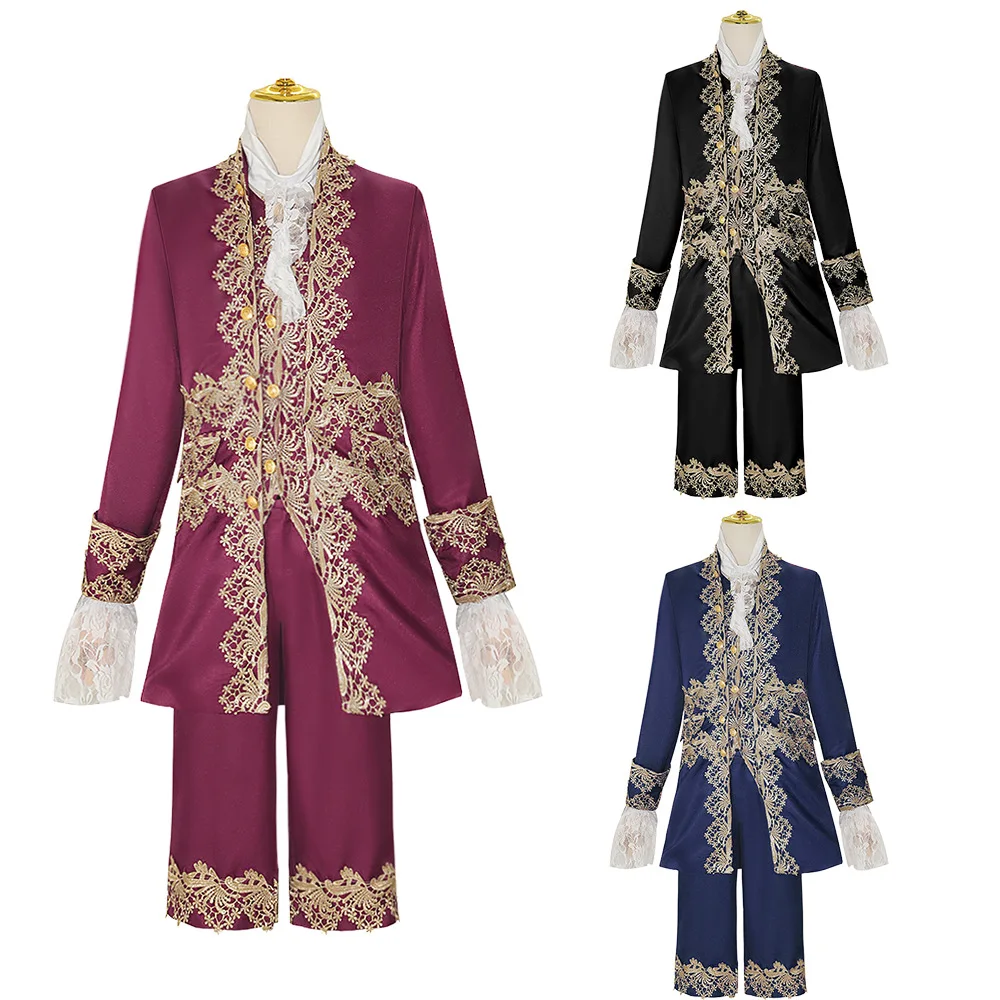 Ретро европейский костюм принца, роскошный придворный стиль, вышитое кружево, благородная официальная одежда, сценический игровой костюм, большие размеры
Ретро европейский костюм принца, роскошный придворный стиль, вышитое кружево, благородная официальная одежда, сценический игровой костюм, большие размеры