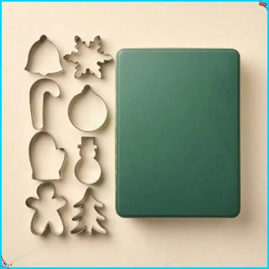 Festive Holiday Cookie Cutter Set With Storage Tin - 8 Piece Baking Collection
Festive Holiday Cookie Cutter Set With Storage Tin - 8 Piece Baking Collection