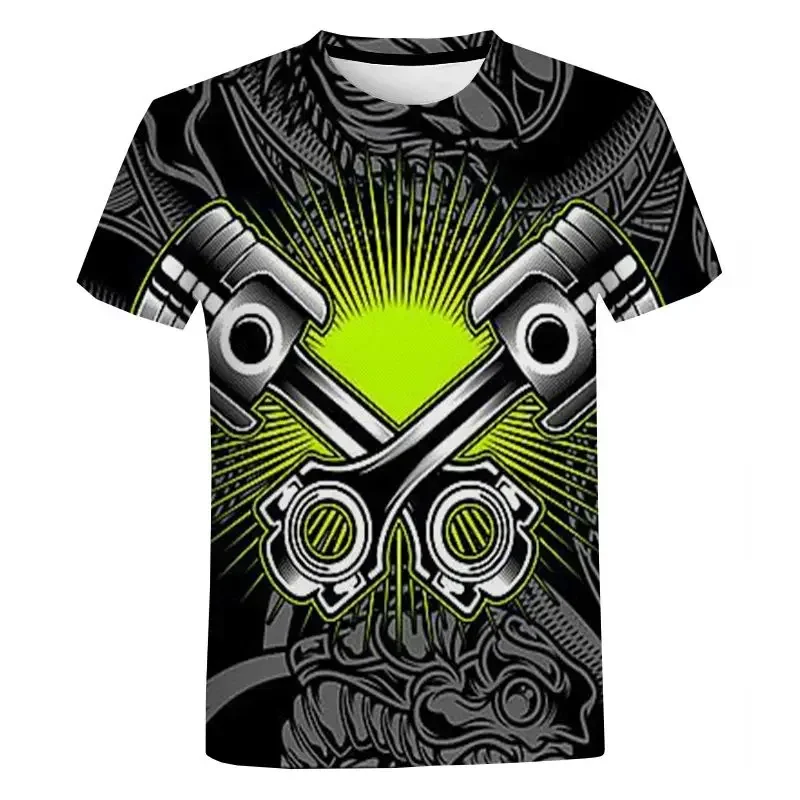 Summer Men's New Creative Mechanized Pattern T-Shirt Fashion Sports Casual 3d Printing O Collar Short-Sleeved Street Loose Top
Summer Men's New Creative Mechanized Pattern T-Shirt Fashion Sports Casual 3d Printing O Collar Short-Sleeved Street Loose Top