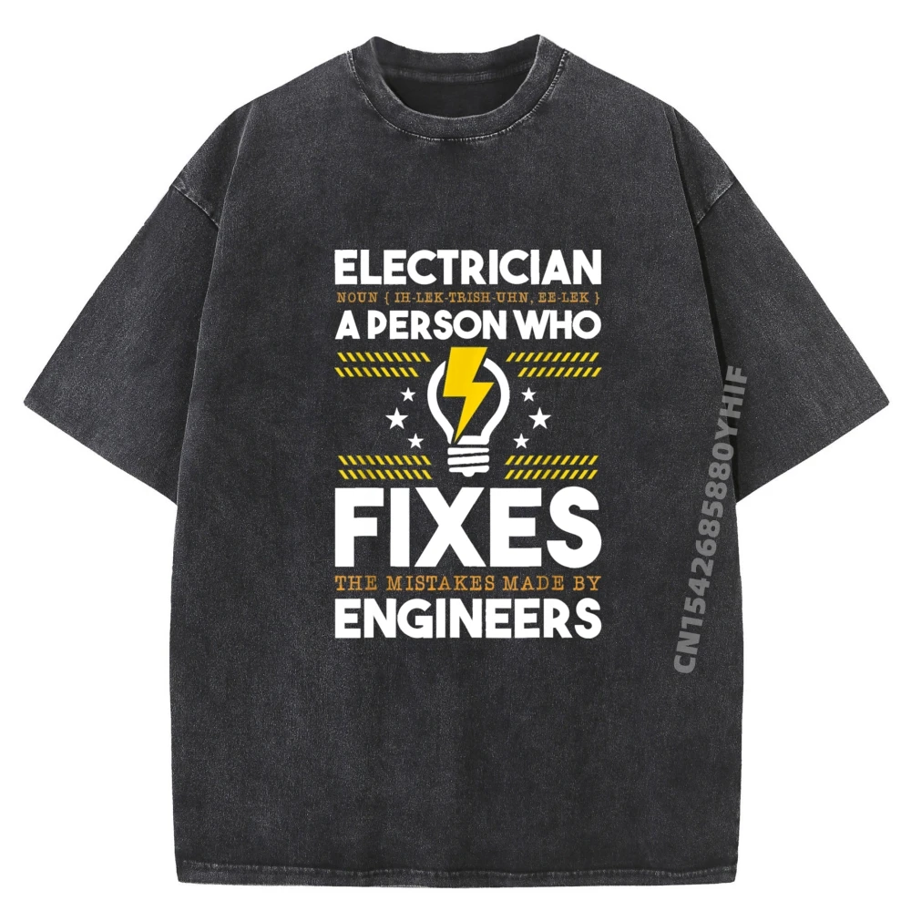 Graphic Mens Tops & Tees Electrician Person Who Fixes Mistake T Shirt Comfortable Classic Washed Tee-Shirt Gift Idea
Graphic Mens Tops & Tees Electrician Person Who Fixes Mistake T Shirt Comfortable Classic Washed Tee-Shirt Gift Idea