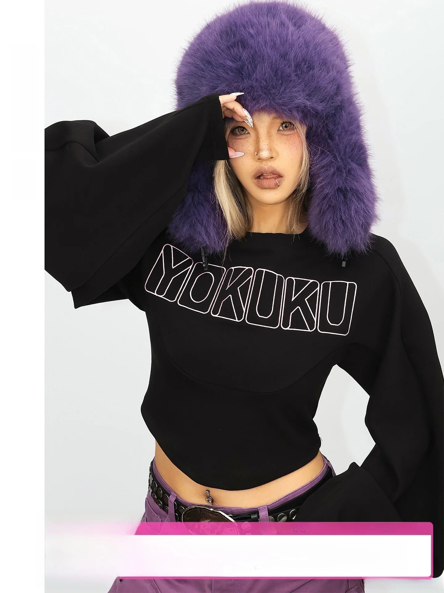 Slimming Embroidered Waist-Cinching Hoodie Women's Long Sleeve Sweatshirt Cool American Night Wind Bend Knife Sleeve Top
Slimming Embroidered Waist-Cinching Hoodie Women's Long Sleeve Sweatshirt Cool American Night Wind Bend Knife Sleeve Top