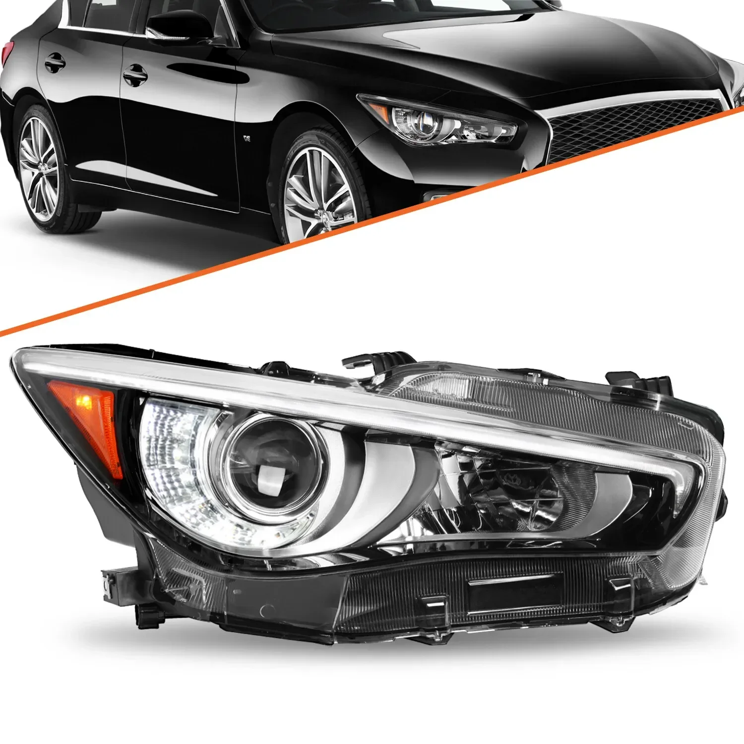For 2014-2022 Infiniti Q50 LED w/o AFS Right Passenger Side Headlight Headlamp
For 2014-2022 Infiniti Q50 LED w/o AFS Right Passenger Side Headlight Headlamp