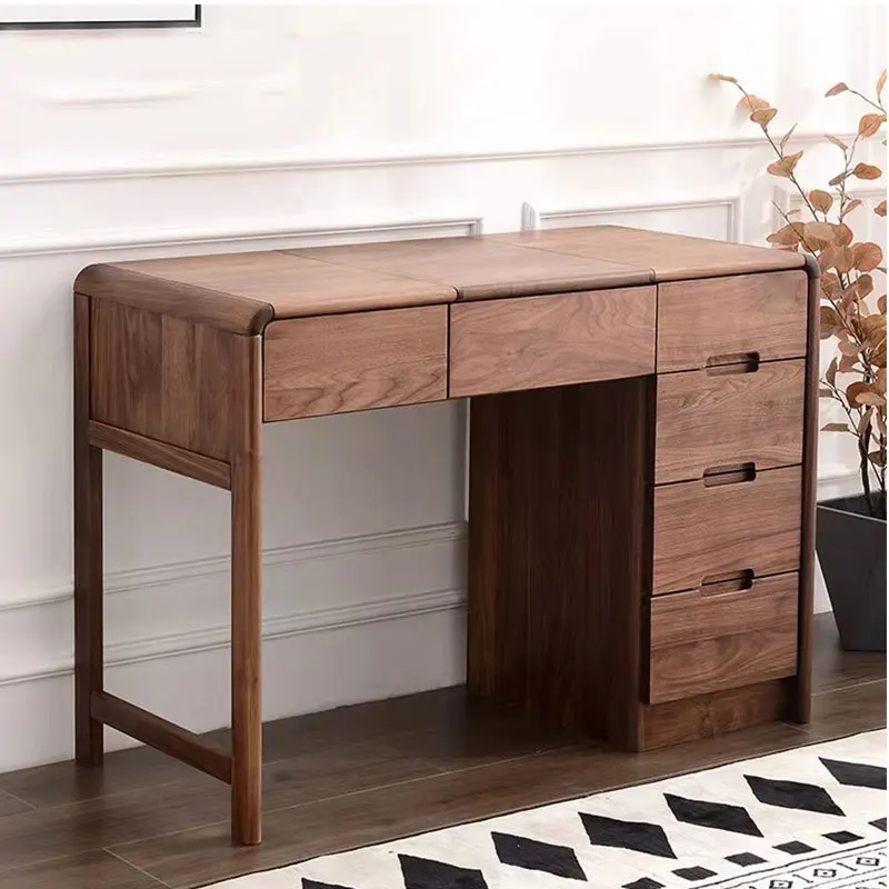 Nordic black walnut all solid wood dresser bedroom modern simple cosmetic table small apartment flip cover Nordic style
Nordic black walnut all solid wood dresser bedroom modern simple cosmetic table small apartment flip cover Nordic style