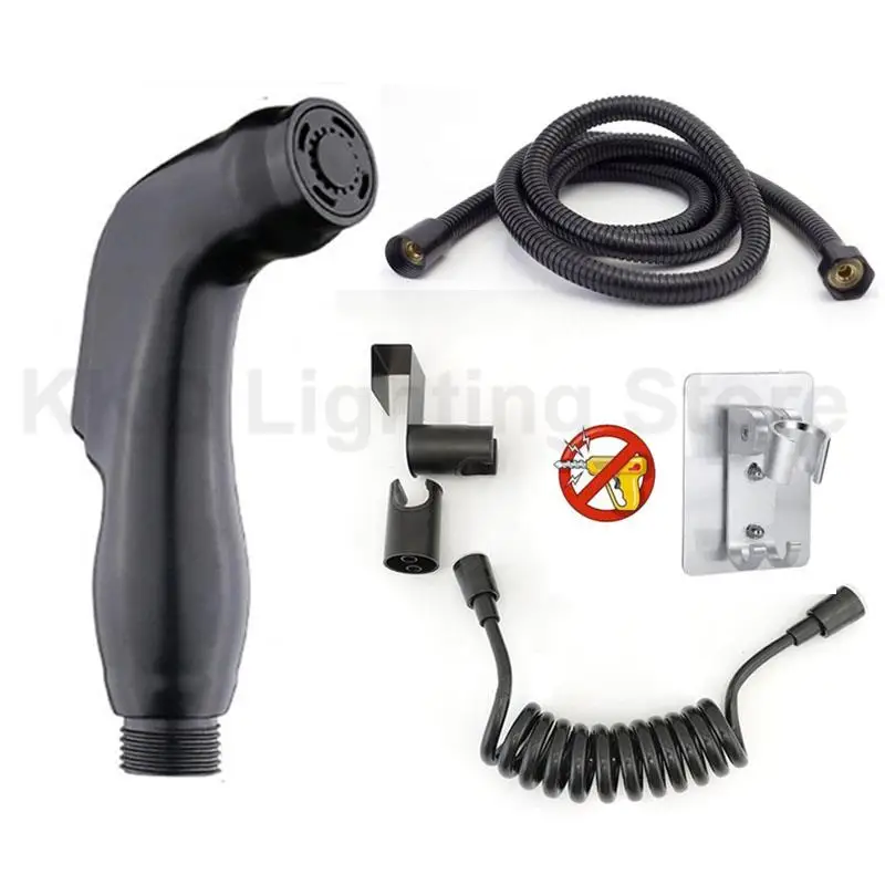 Black Toilet Spray Gun Bidet Sprinklers Flushing Sprayer Shower Head Hook Holder Water Hose Valve Bathroom K5
Black Toilet Spray Gun Bidet Sprinklers Flushing Sprayer Shower Head Hook Holder Water Hose Valve Bathroom K5