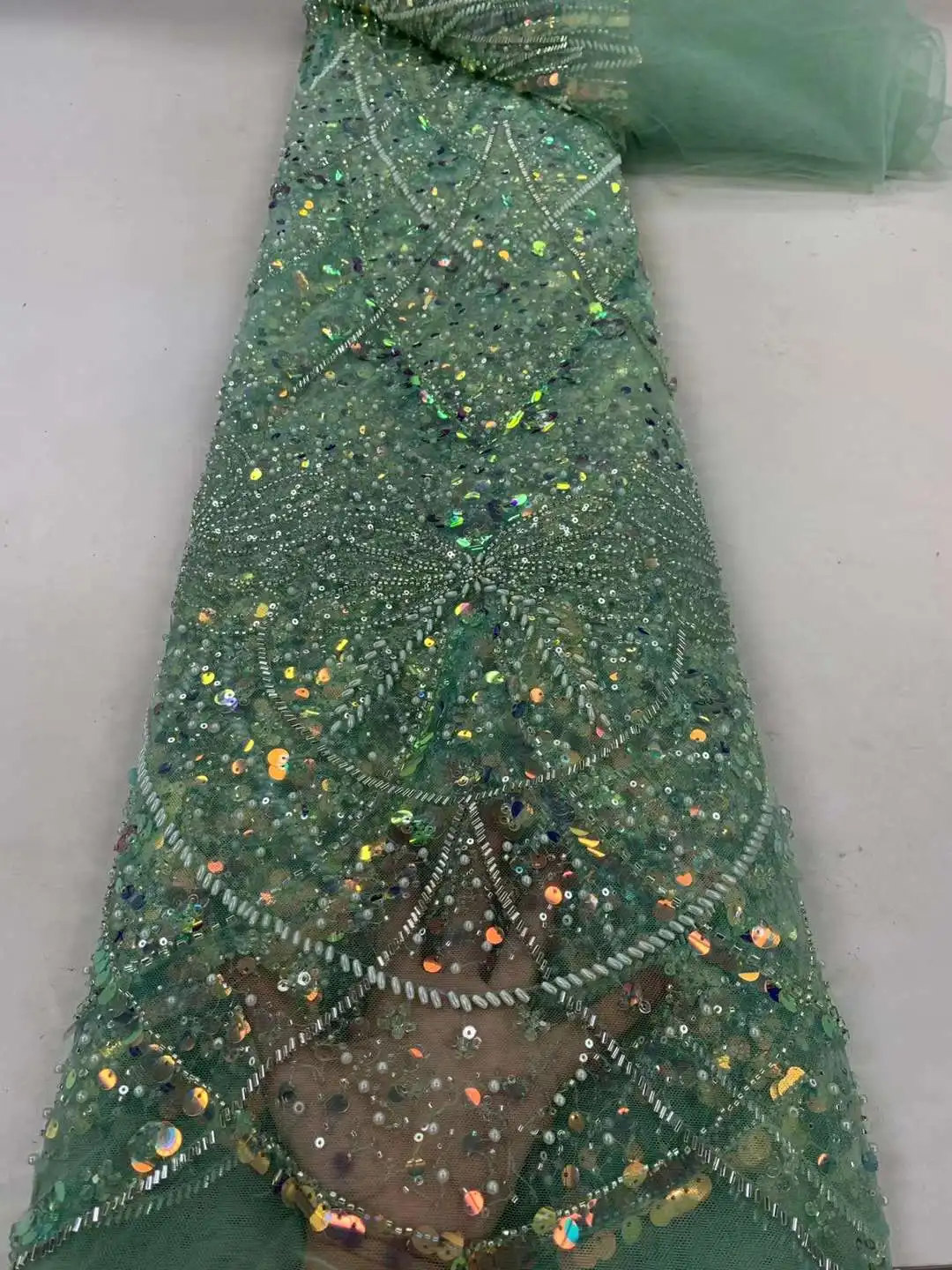 African Sequins Beaded Lace Fabrics 2024 High Quality Sequence Embroidery French Nigerian Lace Fabric For Wedding Sewing ZX
African Sequins Beaded Lace Fabrics 2024 High Quality Sequence Embroidery French Nigerian Lace Fabric For Wedding Sewing ZX